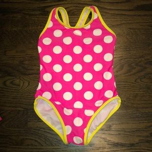 🌺Girls Pink Polka Dot Bathing Suit 🌺Size 7/8